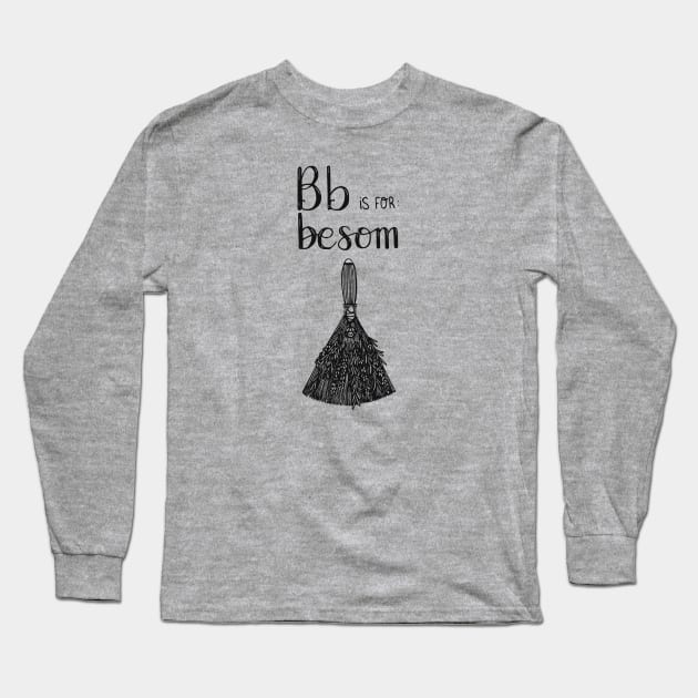 Punk Witch Besom Shirt Long Sleeve T-Shirt by prettyinpunk